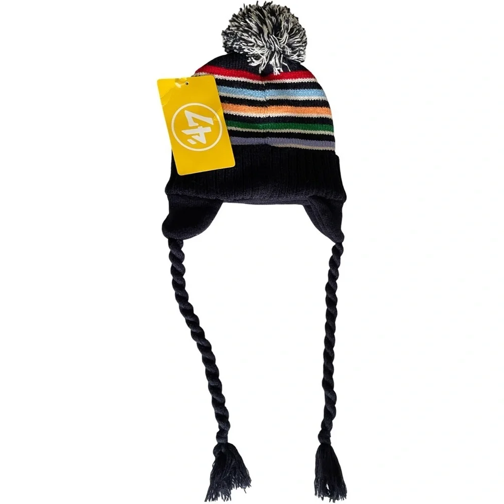 NWT Navy Seattle Seahawks Kids Winter Hat Rare Factory Prototype One Size
